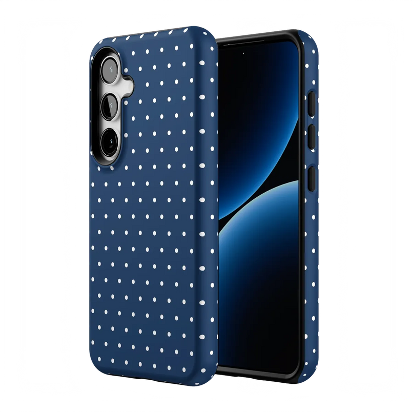 On the Dot | Navy Polka Dot Case