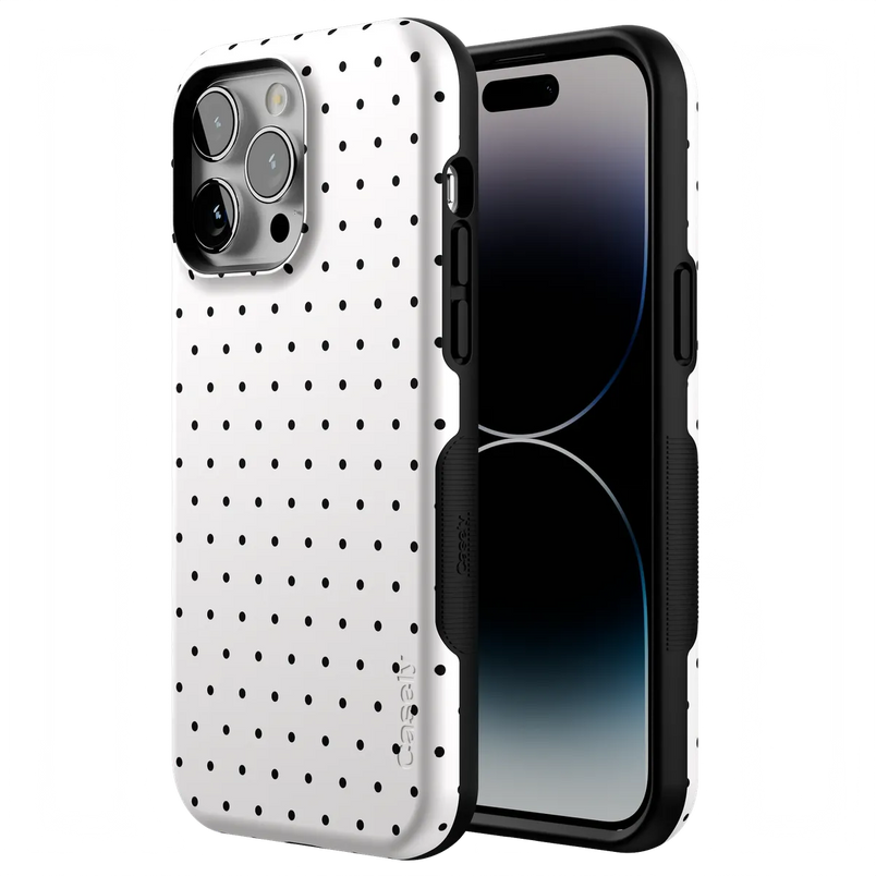 On the Dot | White Polka Dot Case
