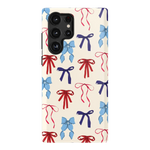 American Girlie | Red White & Blue Bows Case - Galaxy S22 Ultra