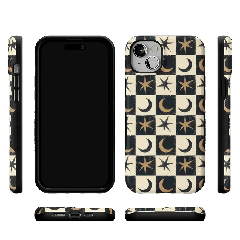 Mystic Moonstar | Black Celestial Case Phone Case get.casely 