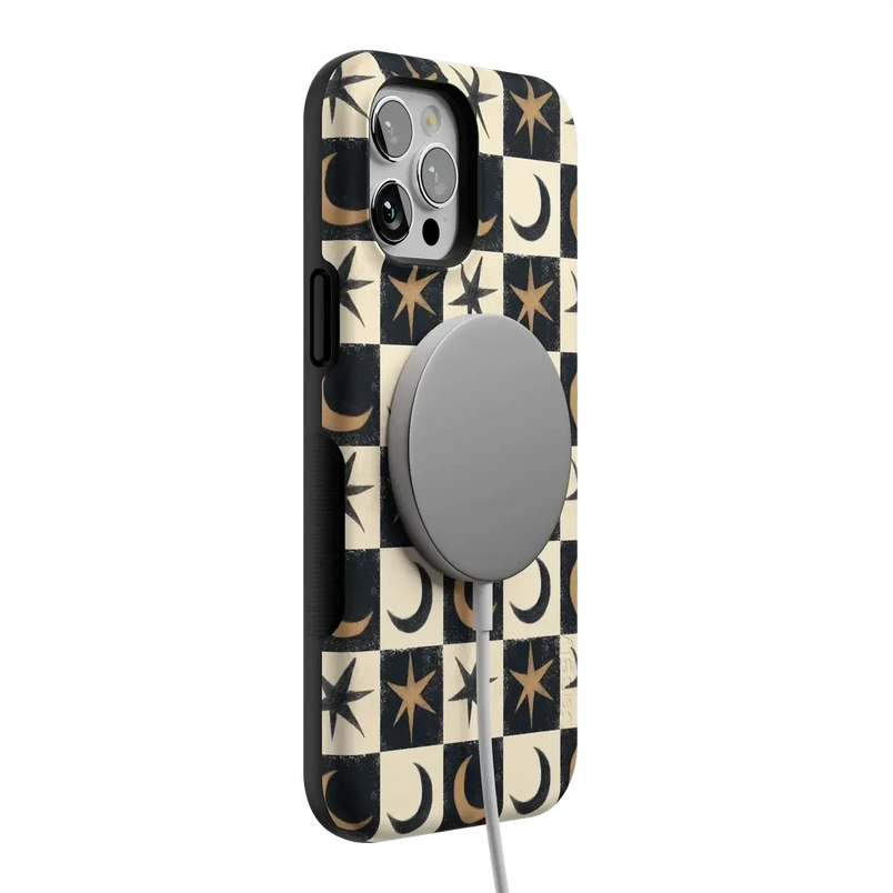 Mystic Moonstar | Black Celestial Case Phone Case get.casely 