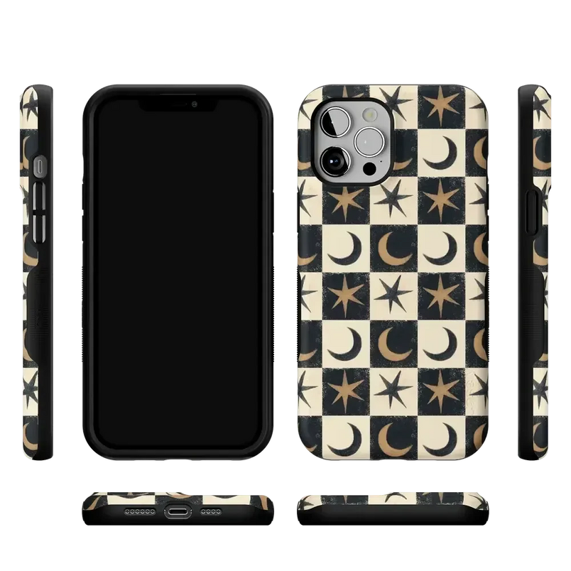 Mystic Moonstar | Black Celestial Case Phone Case get.casely 