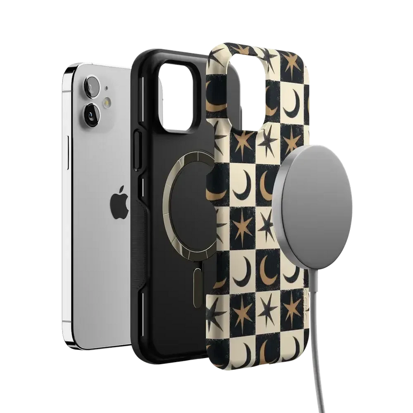 Mystic Moonstar | Black Celestial Case Phone Case get.casely 