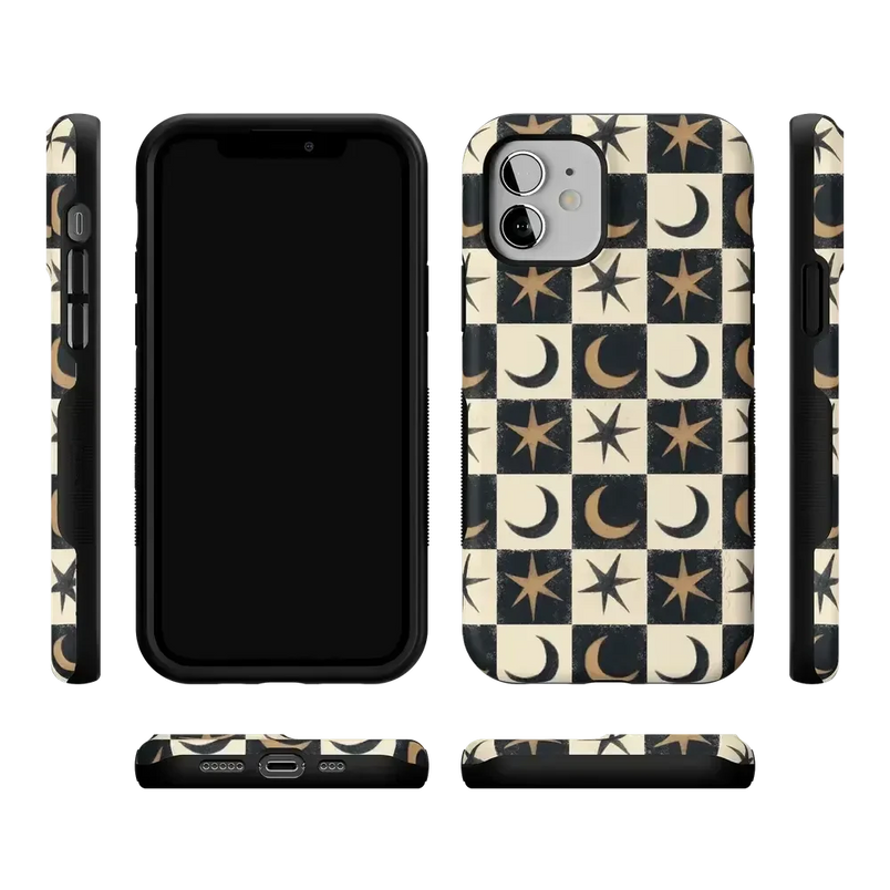 Mystic Moonstar | Black Celestial Case Phone Case get.casely 
