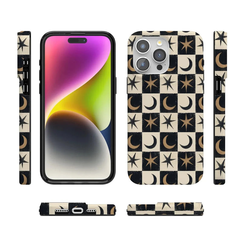 Mystic Moonstar | Black Celestial Case Phone Case get.casely 