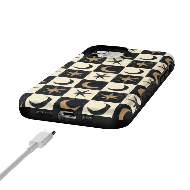 Mystic Moonstar | Black Celestial Case Phone Case get.casely 