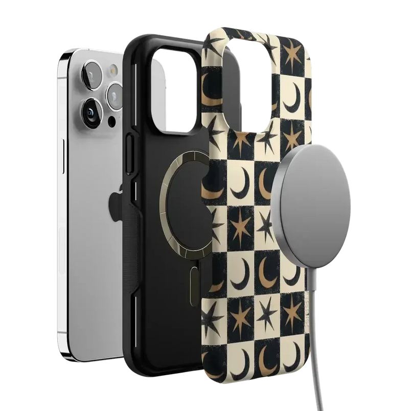 Mystic Moonstar | Black Celestial Case Phone Case get.casely 