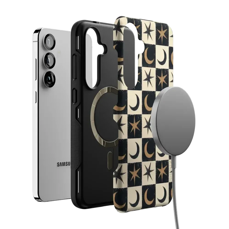 Mystic Moonstar | Black Celestial Case Phone Case get.casely 