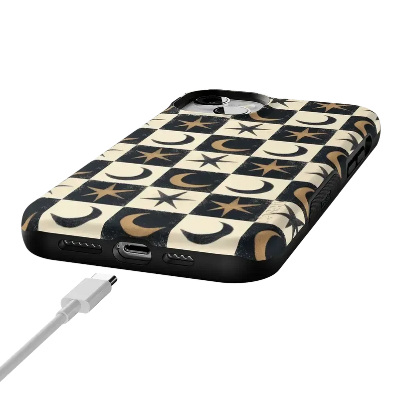Mystic Moonstar | Black Celestial Case Phone Case get.casely 