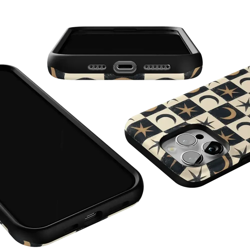 Mystic Moonstar | Black Celestial Case Phone Case get.casely 