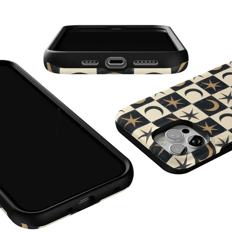 Mystic Moonstar | Black Celestial Case Phone Case get.casely 