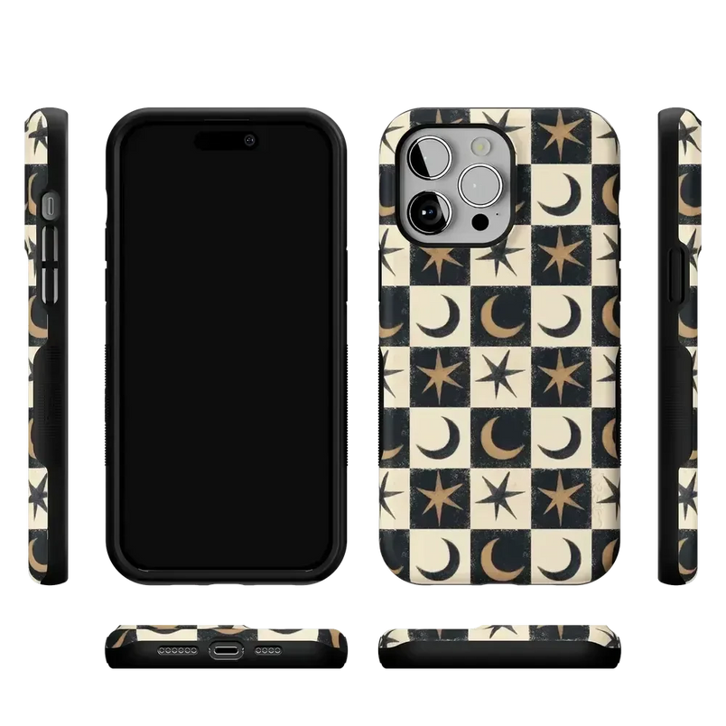 Mystic Moonstar | Black Celestial Case Phone Case get.casely 