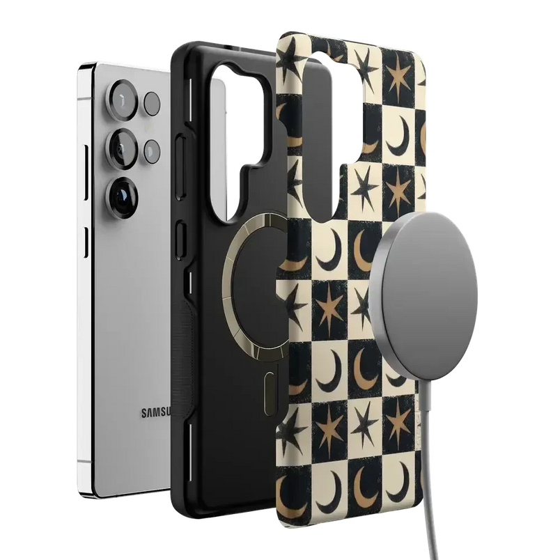Mystic Moonstar | Black Celestial Case Phone Case get.casely 