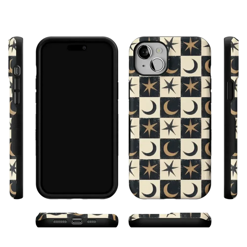 Mystic Moonstar | Black Celestial Case Phone Case get.casely 