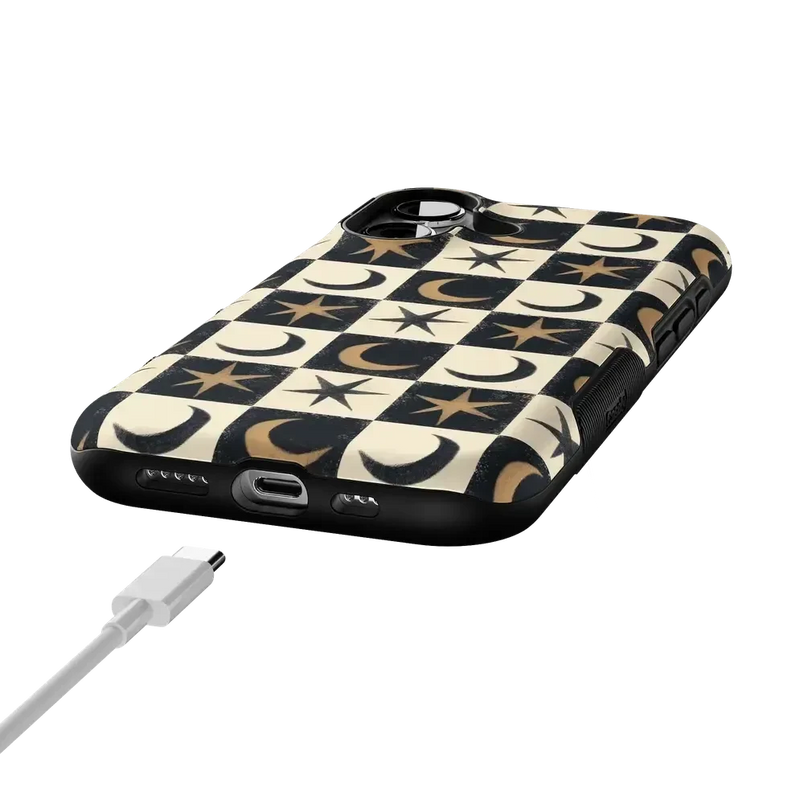 Mystic Moonstar | Black Celestial Case Phone Case get.casely 