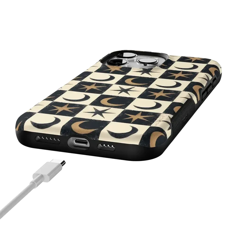 Mystic Moonstar | Black Celestial Case Phone Case get.casely 