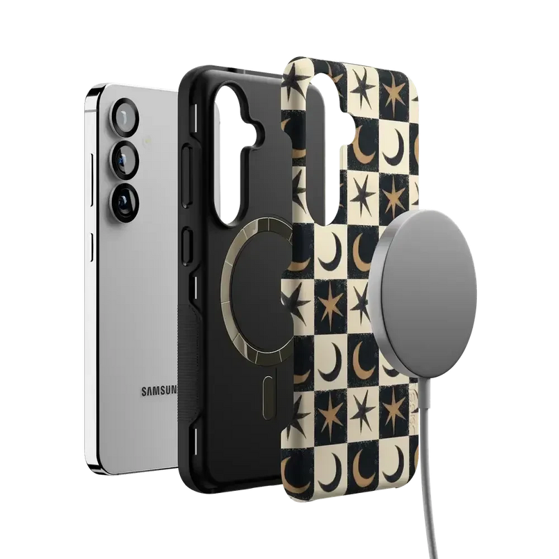 Mystic Moonstar | Black Celestial Case Phone Case get.casely 