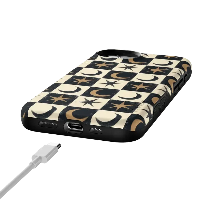 Mystic Moonstar | Black Celestial Case Phone Case get.casely 