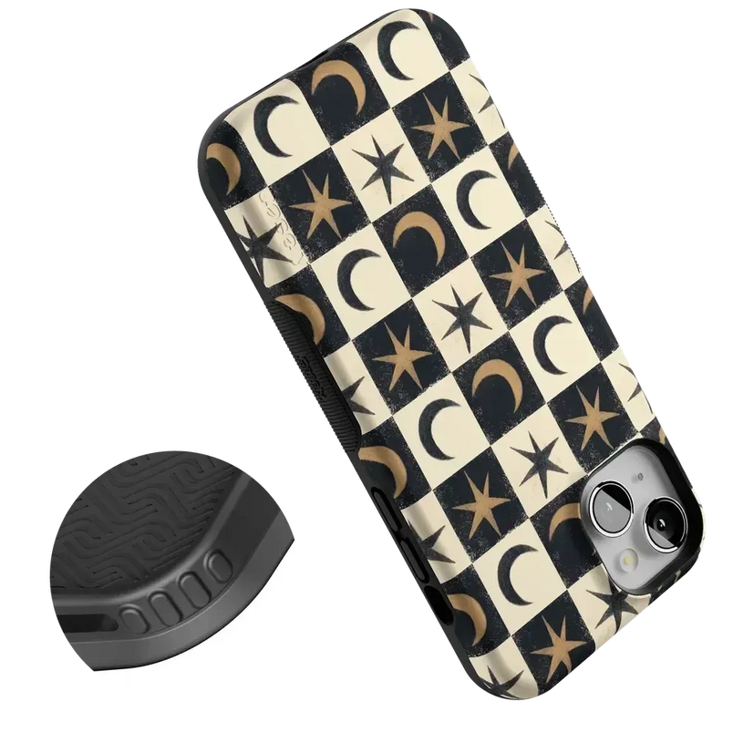 Mystic Moonstar | Black Celestial Case Phone Case get.casely 
