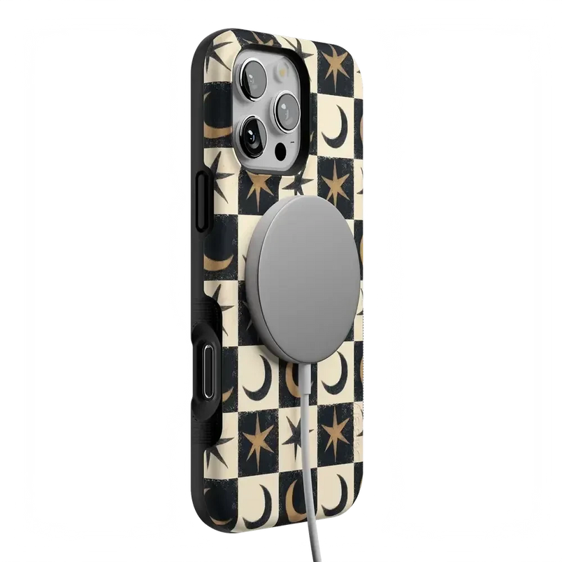 Mystic Moonstar | Black Celestial Case Phone Case get.casely 