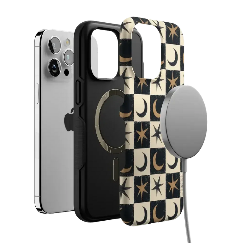 Mystic Moonstar | Black Celestial Case Phone Case get.casely 