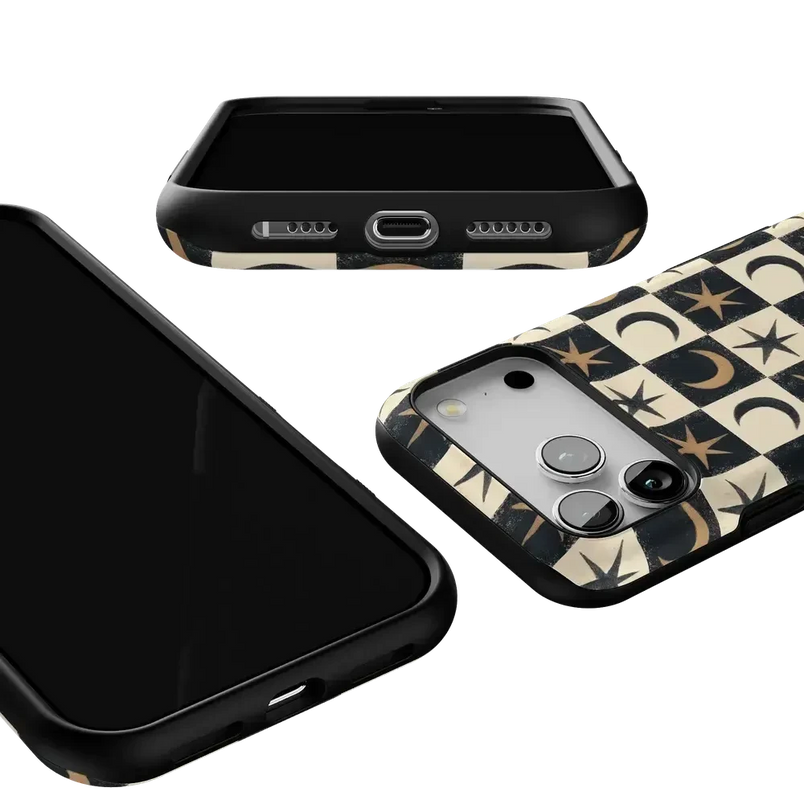 Mystic Moonstar | Black Celestial Case Phone Case get.casely 