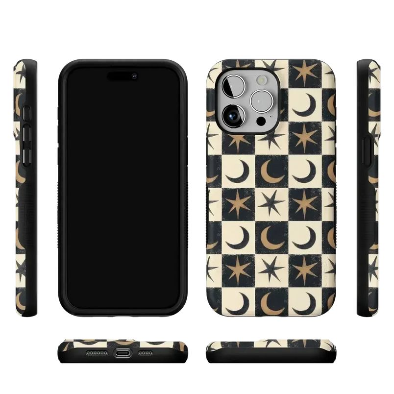 Mystic Moonstar | Black Celestial Case Phone Case get.casely 