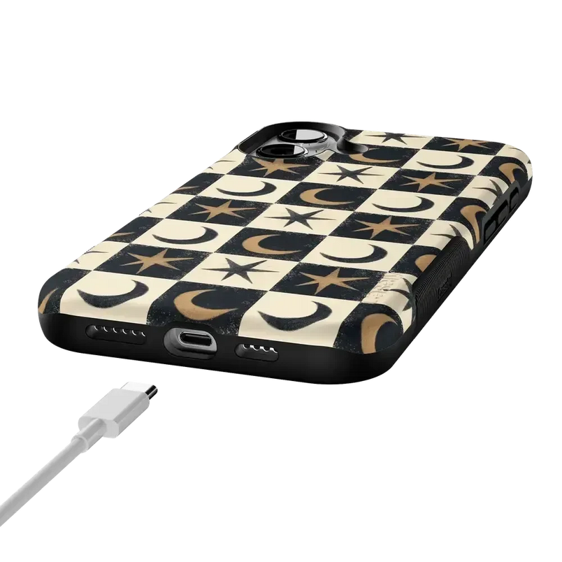 Mystic Moonstar | Black Celestial Case Phone Case get.casely 
