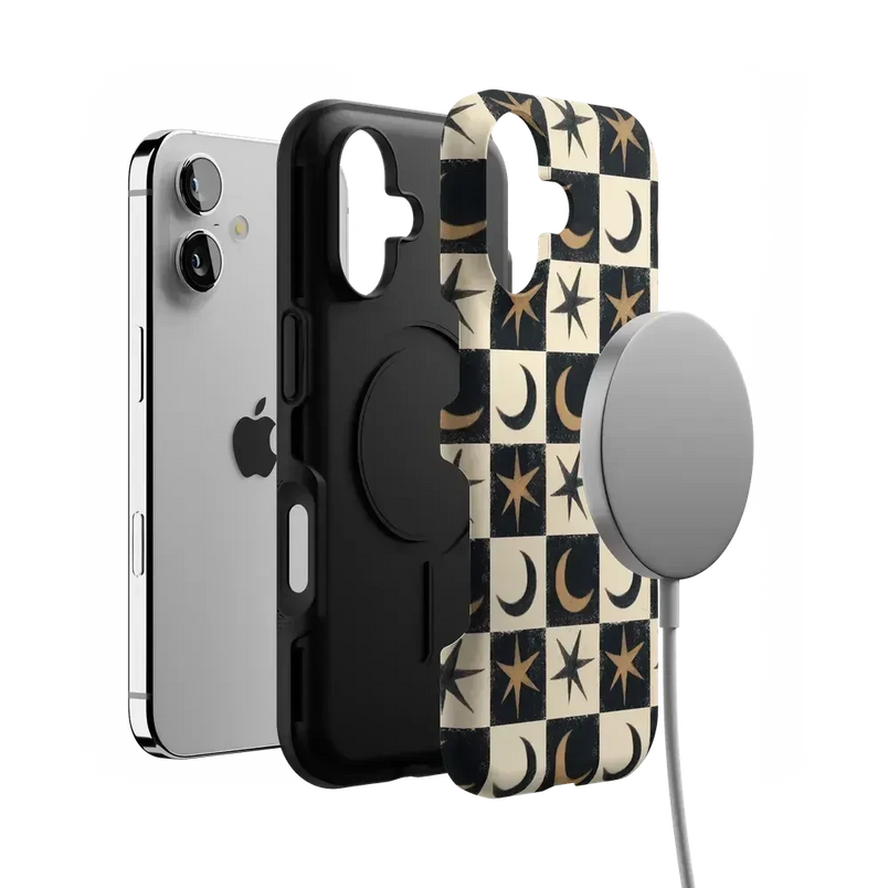 Mystic Moonstar | Black Celestial Case Phone Case get.casely 