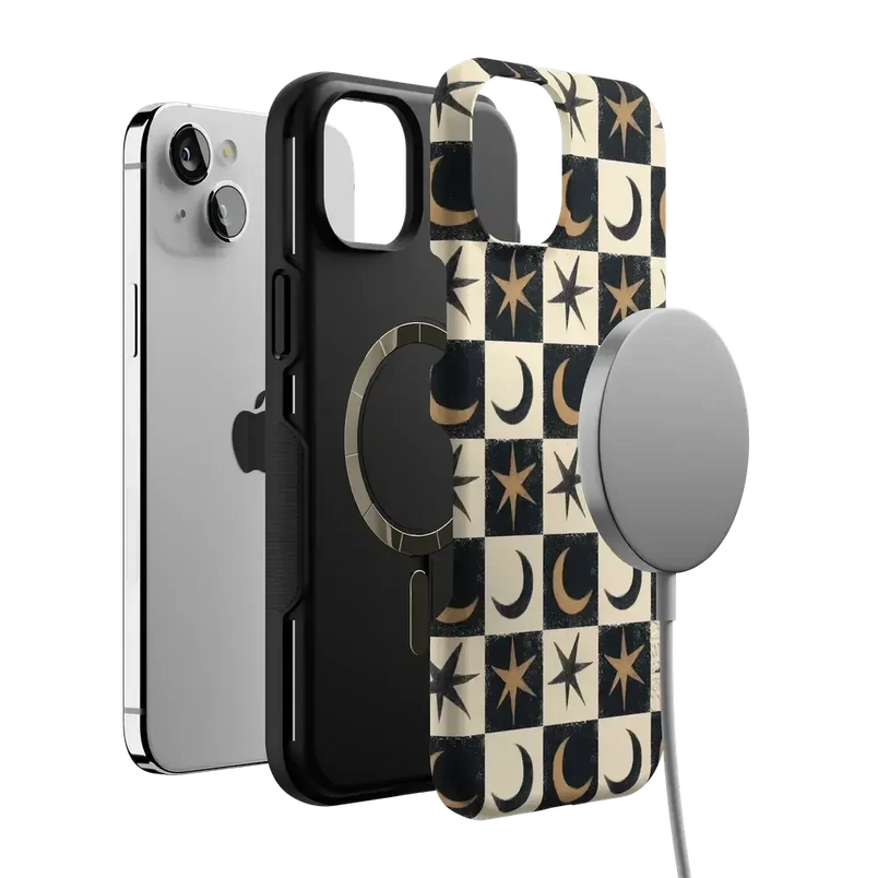 Mystic Moonstar | Black Celestial Case Phone Case get.casely 