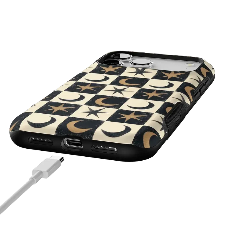 Mystic Moonstar | Black Celestial Case Phone Case get.casely 