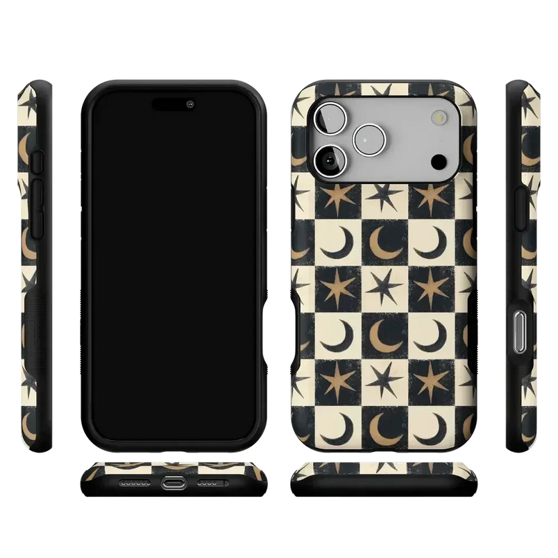 Mystic Moonstar | Black Celestial Case Phone Case get.casely 