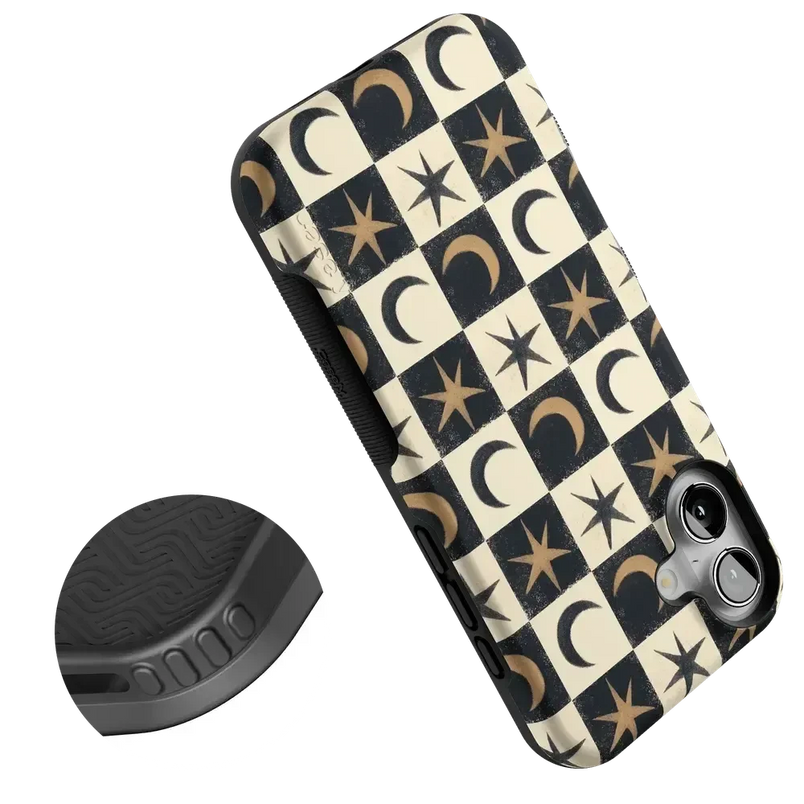 Mystic Moonstar | Black Celestial Case Phone Case get.casely 