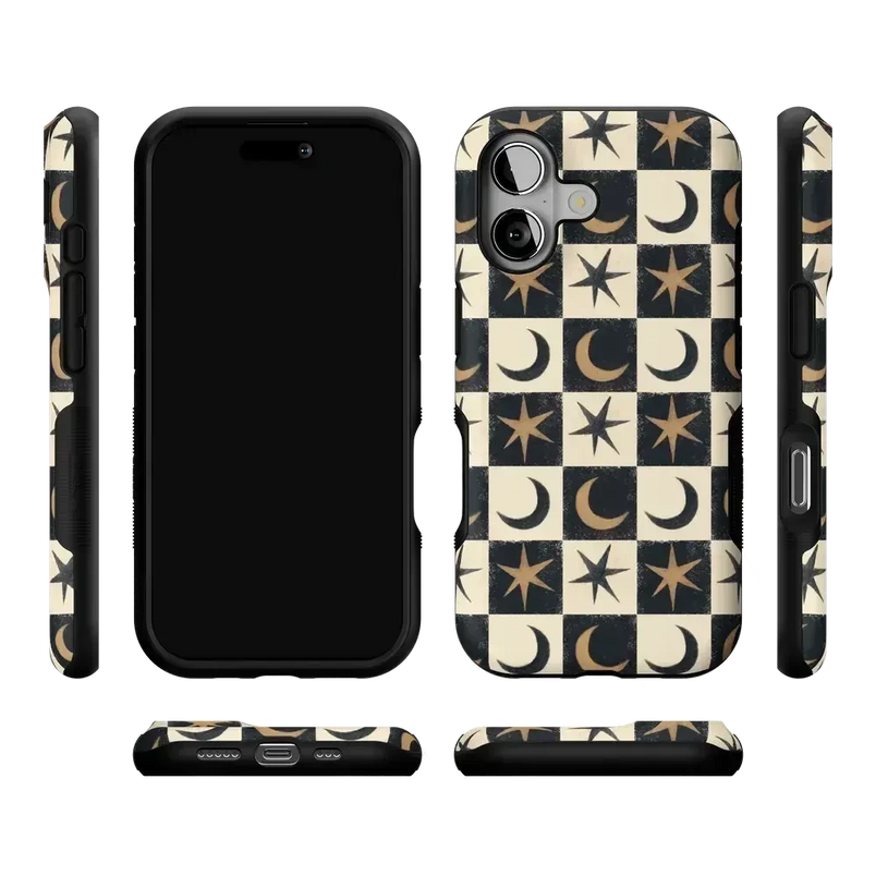 Mystic Moonstar | Black Celestial Case Phone Case get.casely 