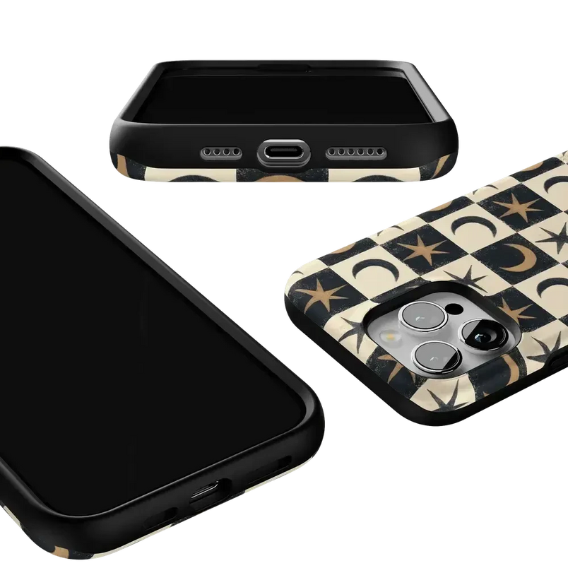 Mystic Moonstar | Black Celestial Case Phone Case get.casely 