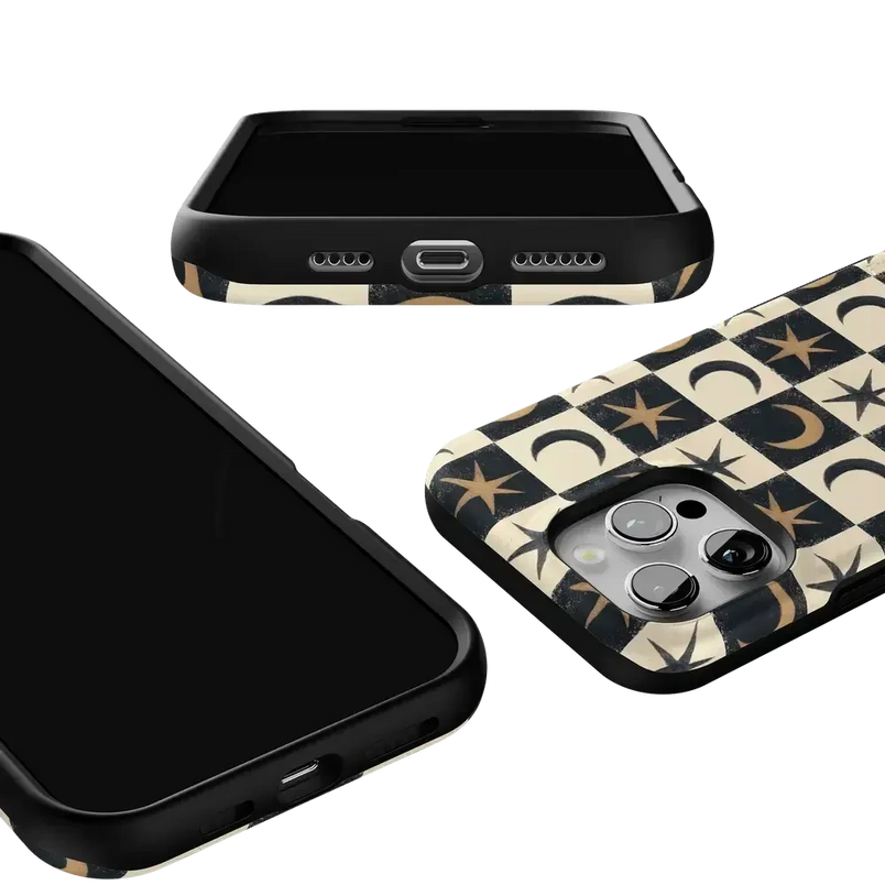 Mystic Moonstar | Black Celestial Case Phone Case get.casely 