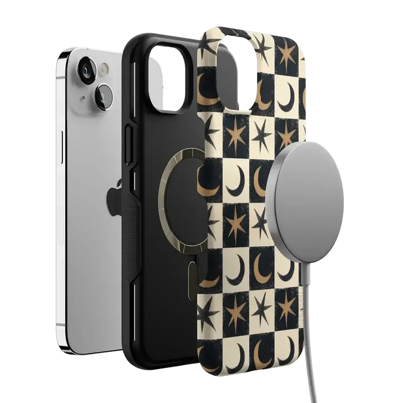 Mystic Moonstar | Black Celestial Case Phone Case get.casely 
