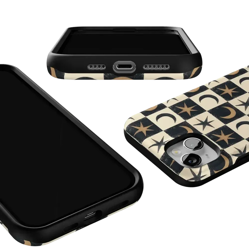 Mystic Moonstar | Black Celestial Case Phone Case get.casely 