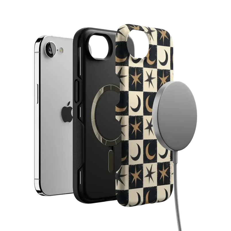Mystic Moonstar | Black Celestial Case Phone Case get.casely 