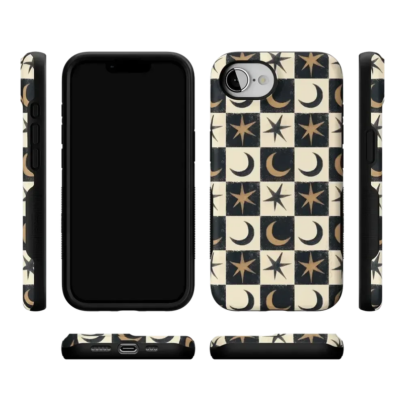 Mystic Moonstar | Black Celestial Case Phone Case get.casely 