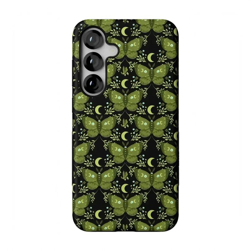 Mystic Moths | Green Twilight Case Phone Case get.casely Bold Flex + MagSafe® Galaxy S25 Plus 