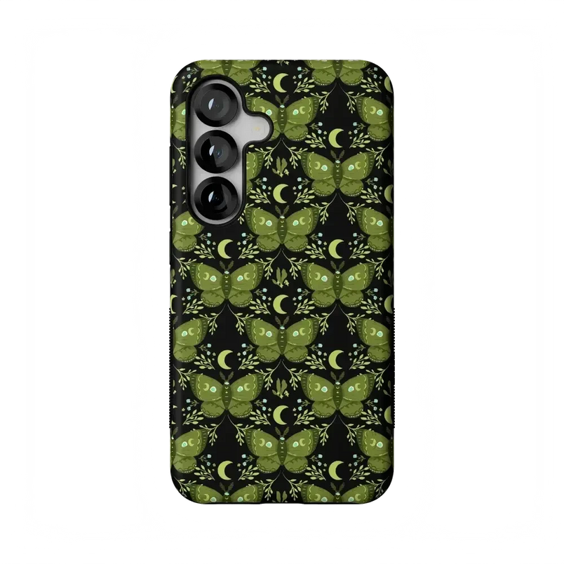 Mystic Moths | Green Twilight Case Phone Case get.casely Bold Flex + MagSafe® Galaxy S25 