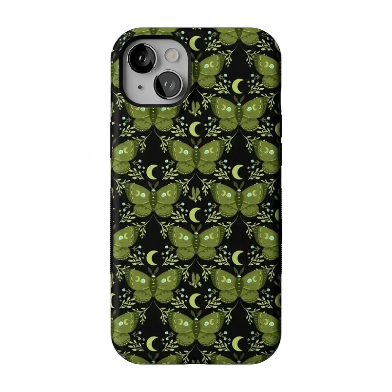 Mystic Moths | Green Twilight Case Phone Case get.casely Bold Flex + MagSafe® iPhone 14 Plus 