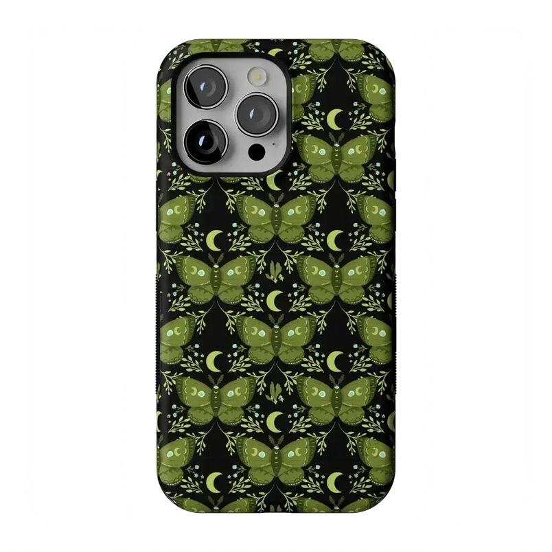 Mystic Moths | Green Twilight Case Phone Case get.casely Bold Flex + MagSafe® iPhone 14 Pro Max 