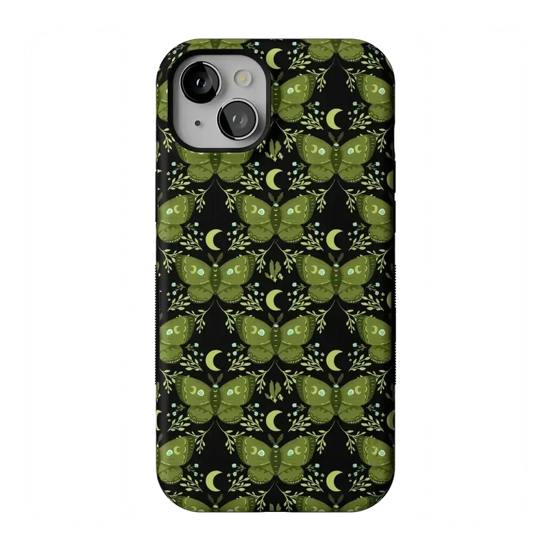 Mystic Moths | Green Twilight Case Phone Case get.casely Bold Flex + MagSafe® iPhone 15 Plus 
