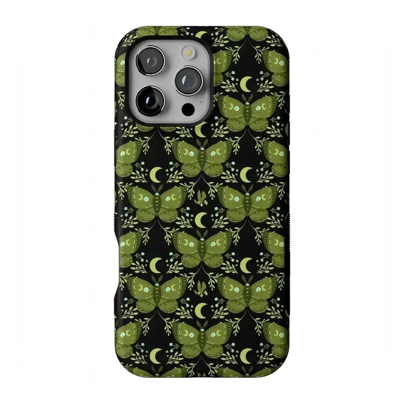 Mystic Moths | Green Twilight Case Phone Case get.casely Bold Flex + MagSafe® iPhone 16 Pro Max 