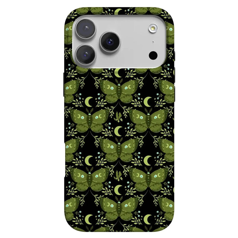 Mystic Moths | Green Twilight Case Phone Case get.casely Classic + MagSafe® iPhone 17 Pro Max 