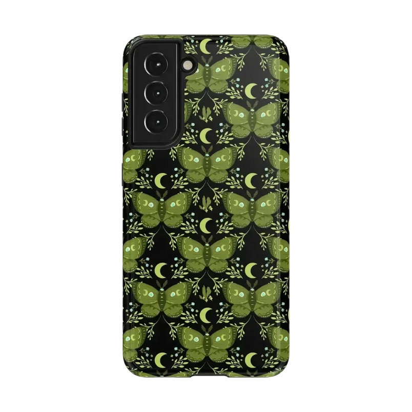 Mystic Moths | Green Twilight Case Phone Case get.casely Essential Galaxy S21 