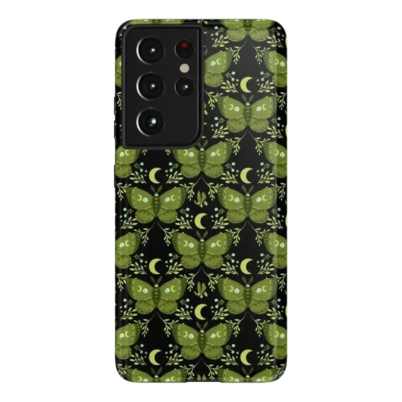 Mystic Moths | Green Twilight Case Phone Case get.casely Essential Galaxy S21 Ultra 