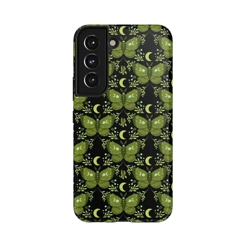Mystic Moths | Green Twilight Case Phone Case get.casely Essential Galaxy S22 